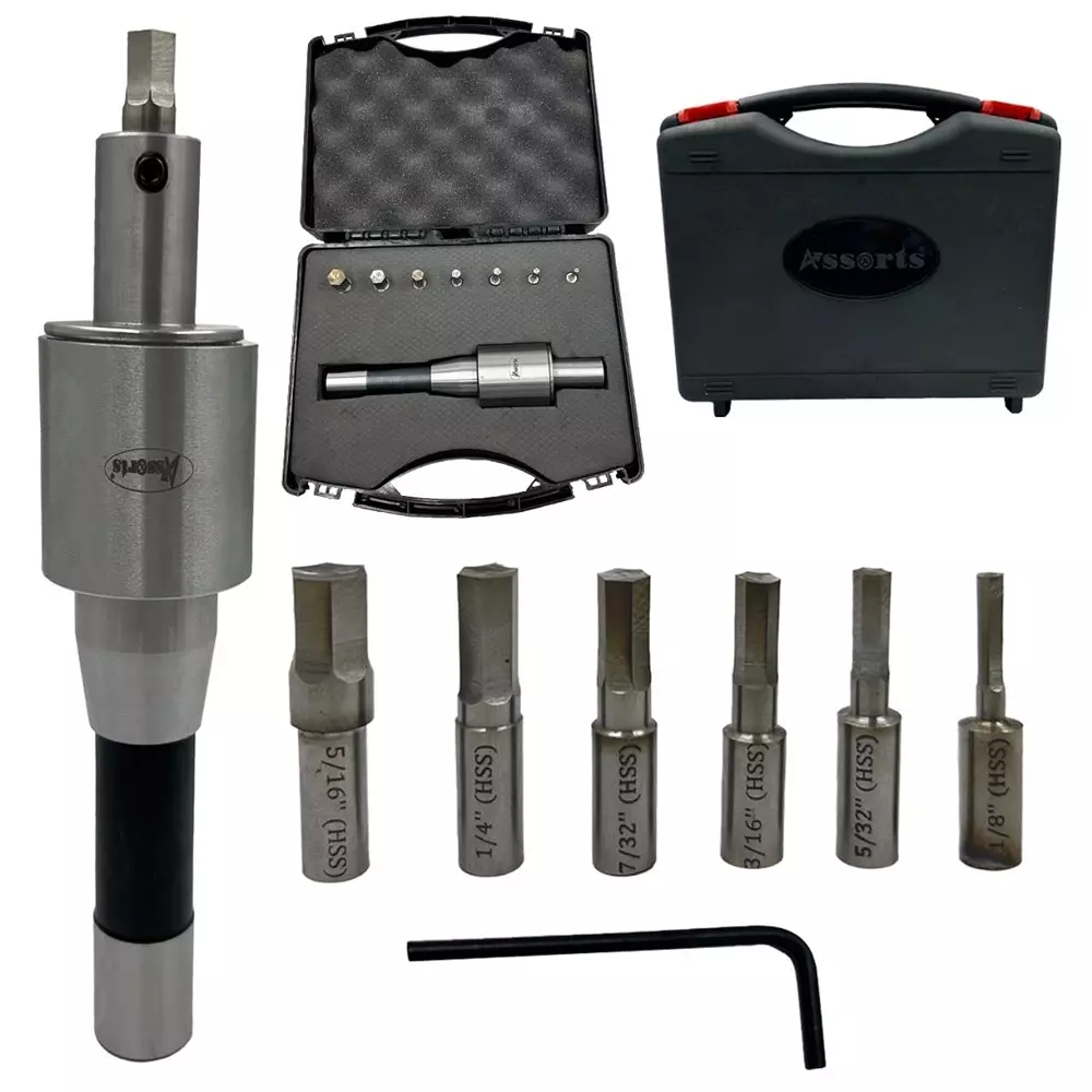 Assorts Precision Rotary Broach Set R8 Shank 11.11 mm (7/16 Inch) UNF Size for Lathe Metalworking