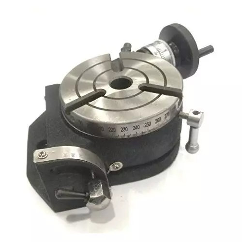 Assorts Tilting Rotary Table 100 mm (4 Inch) 2MT with Dividing Plate & Clamp Kit