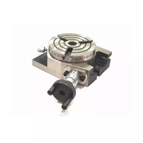 Assorts HV Rotary Milling Table Iron 80 mm (3 Inch) Size 65 mm Chuck Size 3 Jaws 3 Slots