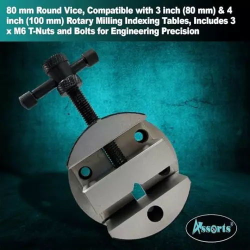 Assorts Rotary Milling Indexing Table Cast Iron & Tool Steel 80 mm (3 Inch)