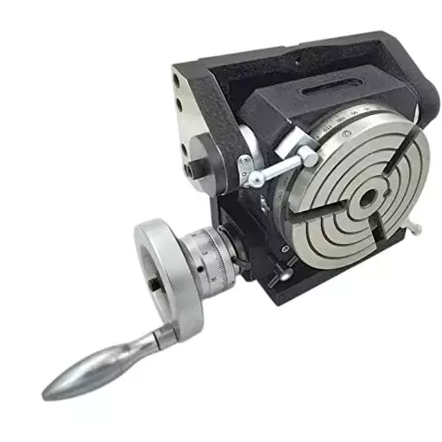 Buyohlic International Tilting Rotary Table Horizontal-Vertical with 6 inch (150 mm) Table Diameter, 3 Slots and MT2 Bore, H2-LRAU-ZH4R
