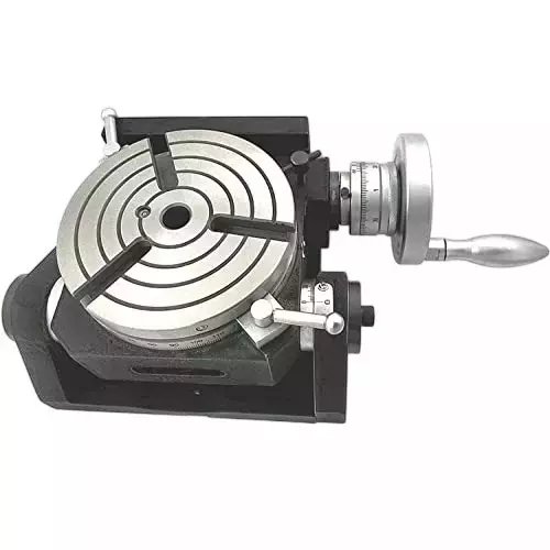 Buyohlic International Tilting Rotary Table Horizontal-Vertical with 6 inch (150 mm) Table Diameter, 3 Slots and MT2 Bore, H2-LRAU-ZH4R