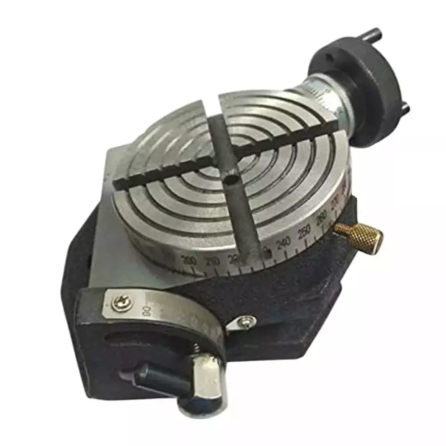 Buyohlic International Rotary Milling Table Tilting 4 Slot with Horizontal and Vertical Mounting and 4 inch (100 mm) Table Diameter, WE-I6FM-0QO4