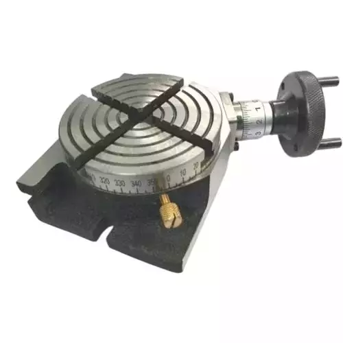 Buyohlic International Rotary Milling Table Tilting 4 Slot with Horizontal and Vertical Mounting and 4 inch (100 mm) Table Diameter, WE-I6FM-0QO4