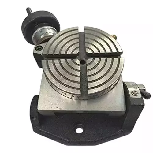 Buyohlic International Rotary Milling Table Tilting 4 Slot with Horizontal and Vertical Mounting and 4 inch (100 mm) Table Diameter, WE-I6FM-0QO4