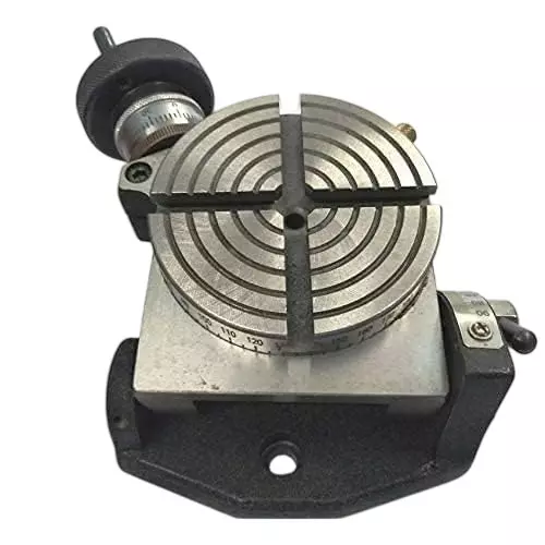 A.D INTERNATIONAL Rotary Milling Table Tilting 4 Slot with Horizontal and Vertical Mounting and 4 inch (100 mm) Table Diameter, WE-I6FM-0QO4