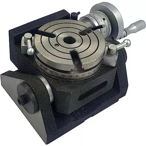 A.D INTERNATIONAL Rigid Precision HV4 Rotary Table Diameter 110 mm and 3 T Slots, 1L-EHLN-6SE2