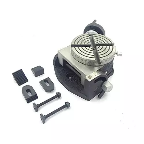 Assorts Tilting Rotary Table 100 mm (4 Inch) with M6 Clamp Kit
