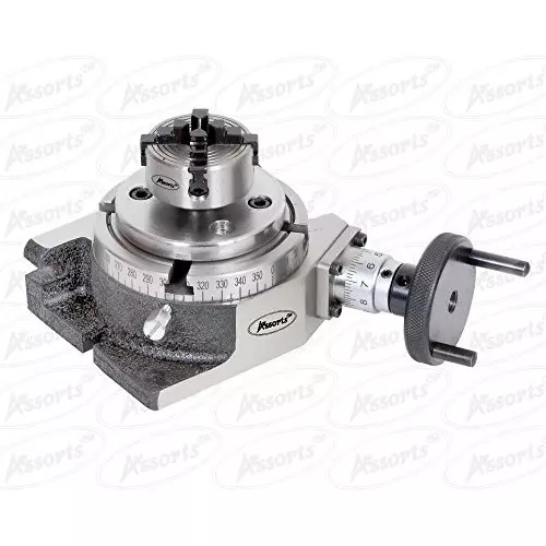 Assorts Quality Precision Cast Iron & Tool Steel Rotary Table 100 mm (4 Inch)