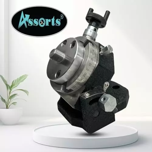 Assorts Tilting Rotary Table 80 mm (3 Inch) 3 Slots M14x1 65 mm Self Centering Chuck 3 Jaws