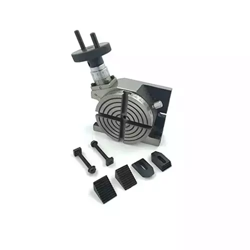 Buyohlic International Rotary Table Size 4 inch (100 mm) with M6 Clamp Kit for Milling Machine, BC-JDEZ-UUSC