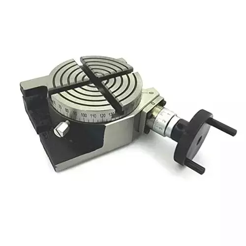 Buyohlic International Rotary Table Size 4 inch (100 mm) with M6 Clamp Kit for Milling Machine, BC-JDEZ-UUSC