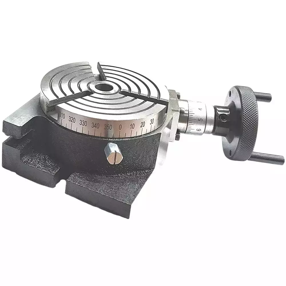 Buyohlic International Rotary Milling Table Tilting 3 Slot with Horizontal and Vertical Mounting and 4 inch (100 mm) Table Diameter, Z6-Z2YJ-PHBP