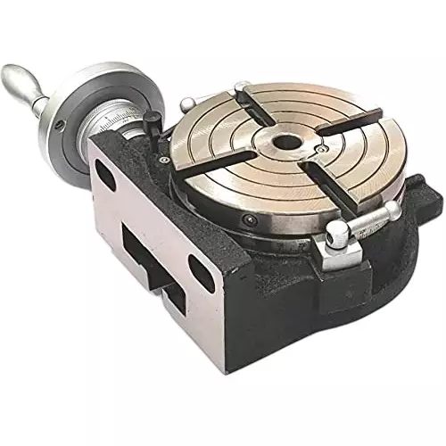 A.D INTERNATIONAL HV6 Rotary Table Horizontal Vertical with 6 inch (150 mm) Table Diameter 125 mm 4 Jaw Self Centering Chuck with Reversible Jaws, 75-DX2V-X93C