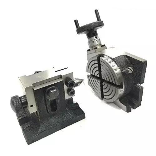 Assorts Quality Precision Rotary Table 100 mm (4 Inch) with Tailstock, Round Vice/Vise (with 80 mm Round Vice)