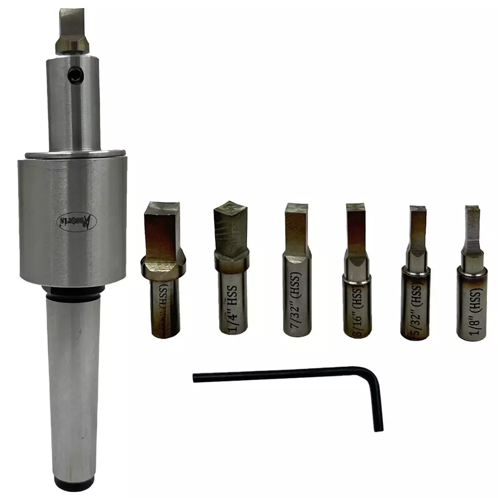 Assorts Precision Rotary Broach Set 3MT Shank M12x1.75 mm Drawbar Size for Lathe Metalworking