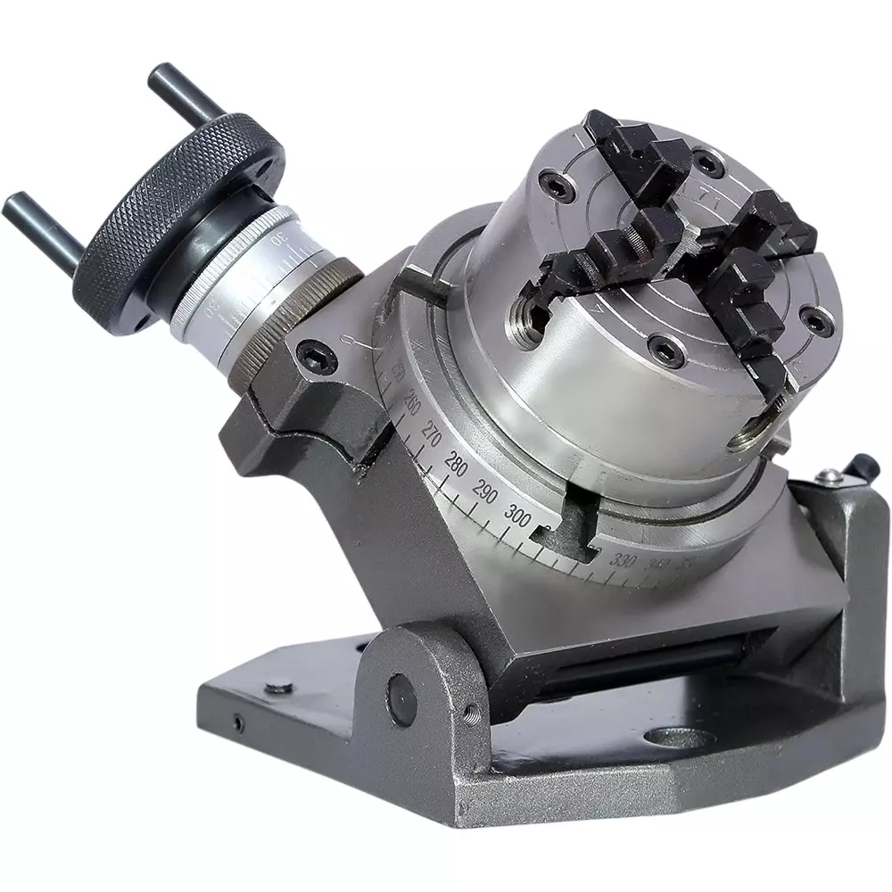 Assorts Tilting Rotary Table 100 mm (4 Inch) 80 mm Independent Chuck 4 Jaws