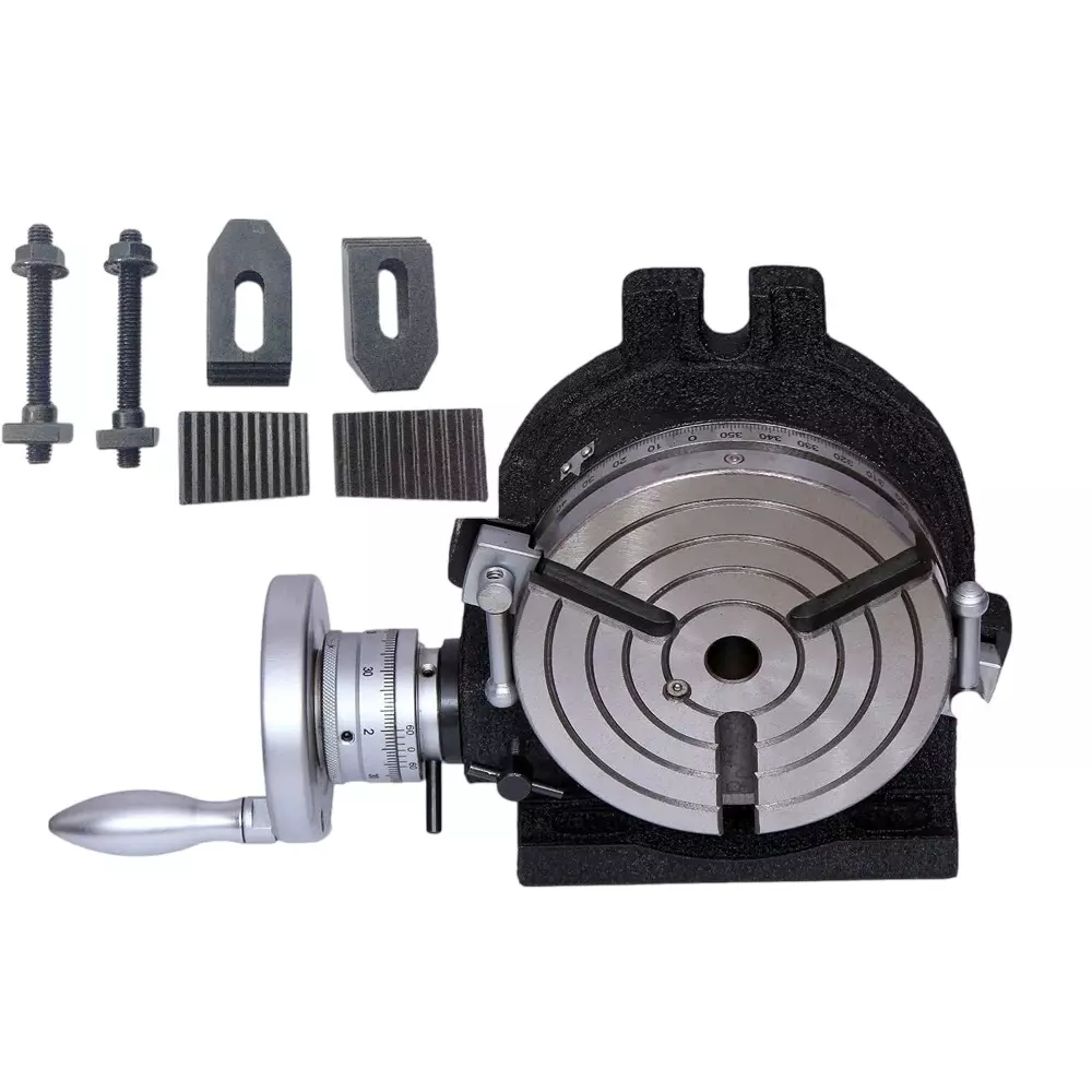 Assorts HV6 Precision Rotary Table Alloy Steel 3 Slots 150 mm (6 Inch) 80 mm