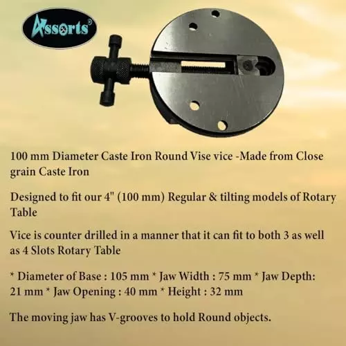 Assorts Rotary Milling Indexing Table Cast Iron & Tool Steel 100 mm (4 Inch)