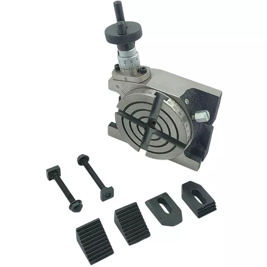 A.D INTERNATIONAL Rotary Table Size with M6 Clamp Kit for Milling Machine