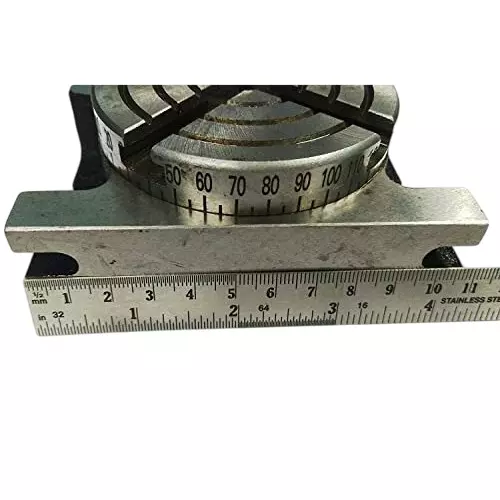 A.D INTERNATIONAL Rotary Table Size 3 inch (80 mm) with M6 Clamp Kit for Milling Machine, 4V-JVFV-Z78I