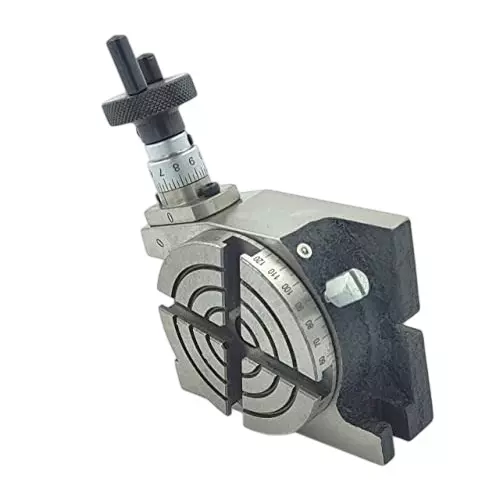 A.D INTERNATIONAL Rotary Table Size 3 inch (80 mm) with M6 Clamp Kit for Milling Machine, 4V-JVFV-Z78I