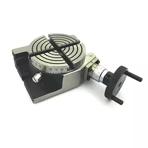 A.D INTERNATIONAL Rotary Table Size 4 inch (100 mm) with M6 Clamp Kit for Milling Machine, BC-JDEZ-UUSC