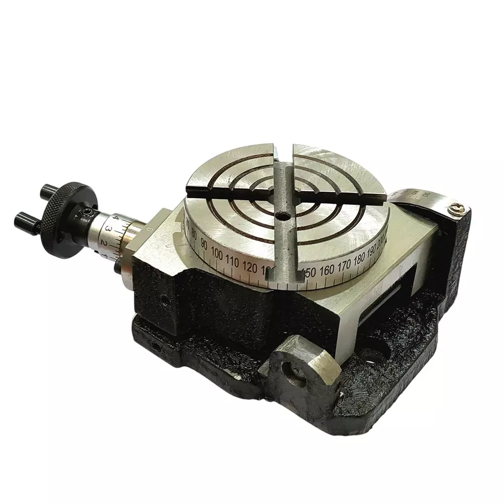 A.D INTERNATIONAL Tilting Rotary Table with 3 inch (75 mm) Size and Horizontal-Vertical Mounting Position for Milling Machines, VN-U3RT-6XBY