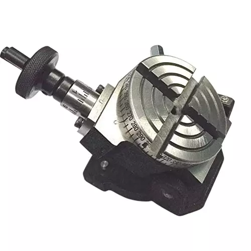 A.D INTERNATIONAL Tilting Rotary Table with 3 inch (75 mm) Size and Horizontal-Vertical Mounting Position for Milling Machines, VN-U3RT-6XBY