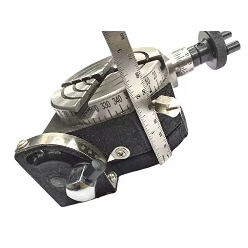 A.D INTERNATIONAL Tilting Rotary Table with 3 inch (75 mm) Size and Horizontal-Vertical Mounting Position for Milling Machines, VN-U3RT-6XBY
