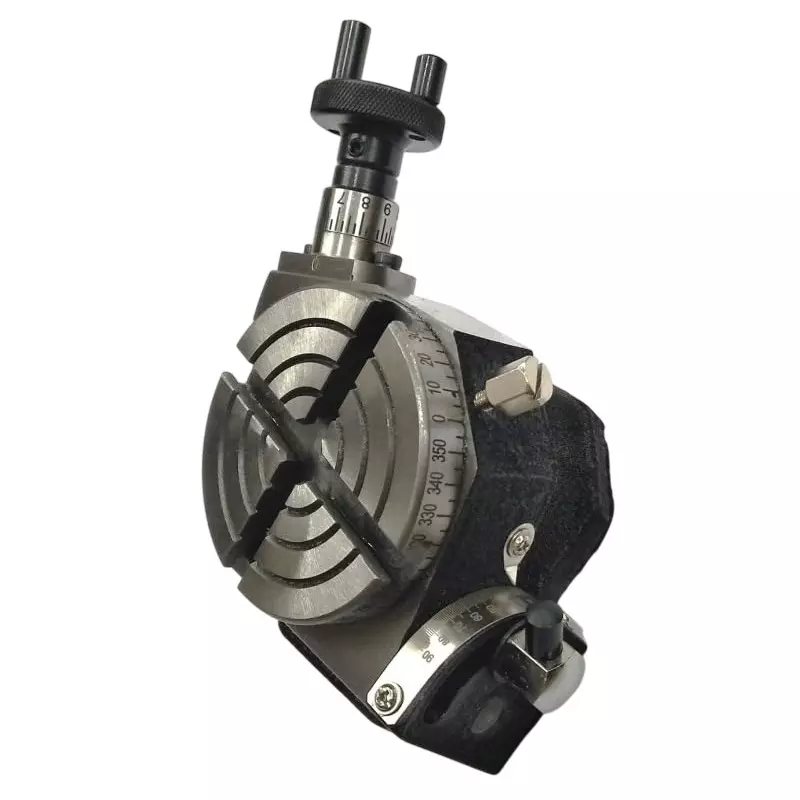 A.D INTERNATIONAL Tilting Rotary Table with 3 inch (75 mm) Size and Horizontal-Vertical Mounting Position for Milling Machines, VN-U3RT-6XBY