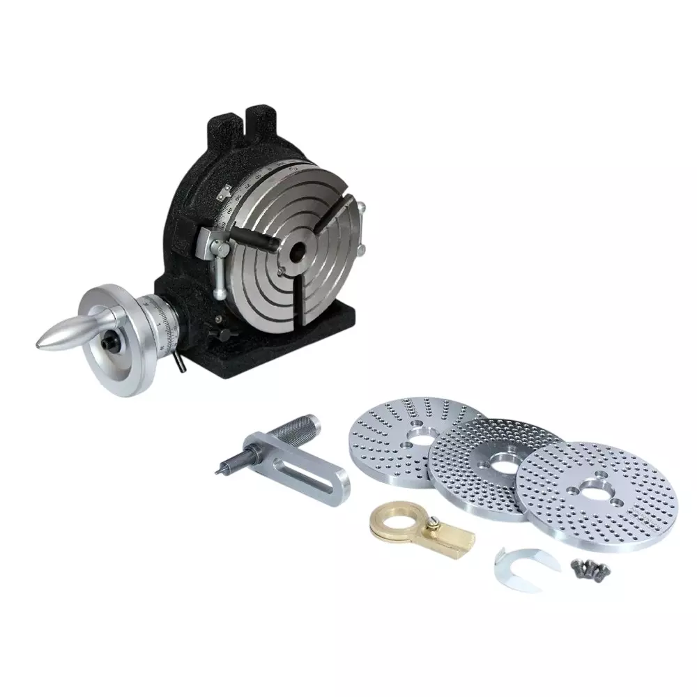 Assorts HV6 Cast Iron & Tool Steel Rotary Table & Steel Dividing Plates Set 150 mm (6 Inch) 3 Slots