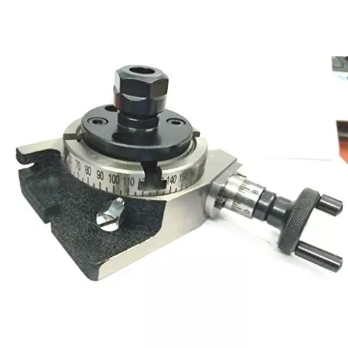 Assorts Cast Iron & Tool Steel Rotary Table ER20 Collet Adaptor 80 mm (3 Inch) with Suitable Tailstock 3 & 4 Slots