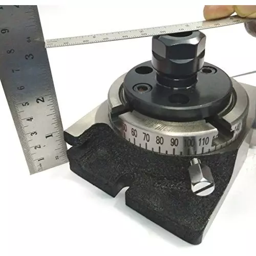 Assorts Cast Iron & Tool Steel Rotary Table ER20 Collet Adaptor 80 mm (3 Inch) with Suitable Tailstock 3 & 4 Slots