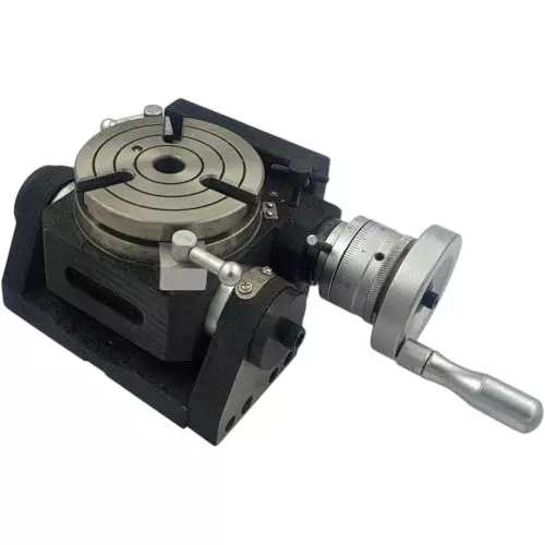 A.D INTERNATIONAL Rotary Milling Table 3 Slot Tilting Horizontal Vertical 4 inch (110 mm) Table Diameter and MT2 Centre Bore, 20-RT-501
