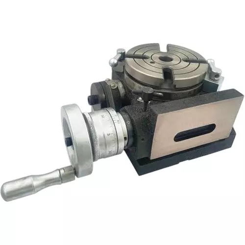 A.D INTERNATIONAL Rotary Milling Table 4 Slot Tilting Horizontal Vertical 4 inch (110 mm) Table Diameter and MT2 Centre Bore, 20-RT-501