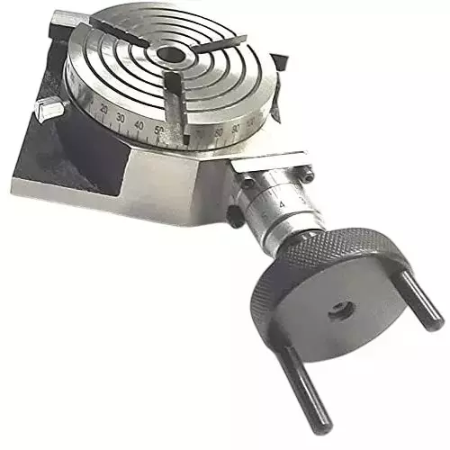 Buyohlic International Rotary Milling Table Regular 3 Slot with Horizontal and Vertical Mounting and 4 inch (100 mm) Table Diameter, IZ-RR6D-8S3P