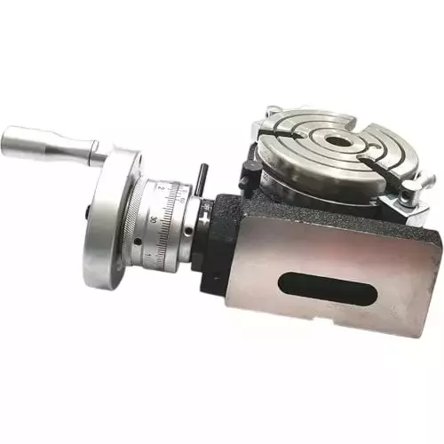 Buyohlic International Horizontal Vertical Rotary Table with 110 mm Diameter and 3 Slots for Milling Machine, N2-TBPZ-C3RM