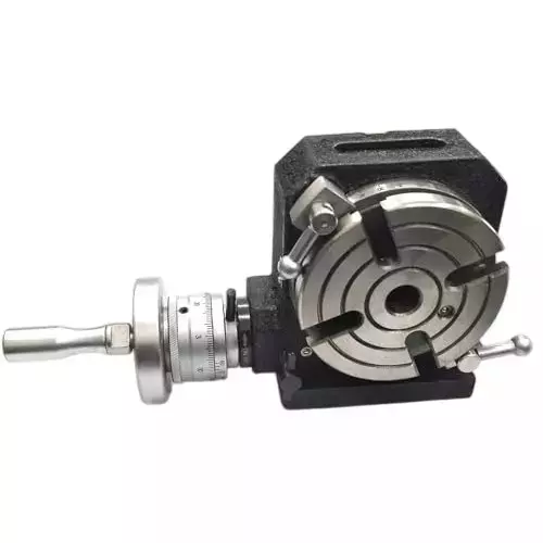 Buyohlic International Horizontal Vertical Rotary Table with 110 mm Diameter and 4 Slots for Milling Machine, AY-7QD2-7XGX
