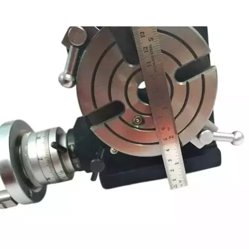 Buyohlic International Horizontal Vertical Rotary Table with 110 mm Diameter and 4 Slots for Milling Machine, AY-7QD2-7XGX