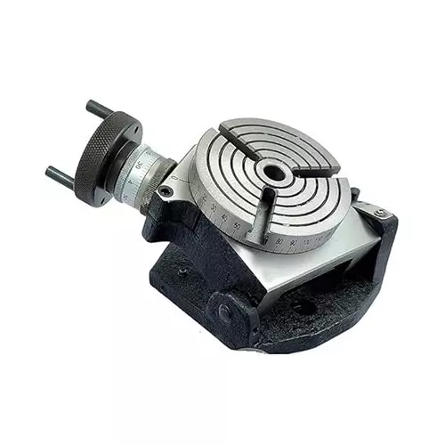 A.D INTERNATIONAL Rotary Table 4 inch (100 mm) 3 Slots Tilting Model for Milling Machine, TB-SLPC-AVSS