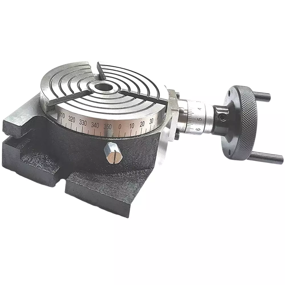 A.D INTERNATIONAL Rotary Table Size 4 inch (100 mm) for Milling Machines Cutting and Indexing at Equal Axis, 2Y-CFDT-7L3C