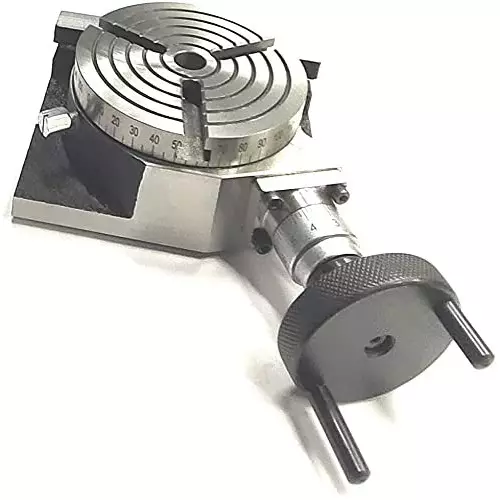 A.D INTERNATIONAL Rotary Table Size 4 inch (100 mm) for Milling Machines Cutting and Indexing at Equal Axis, 2Y-CFDT-7L3C