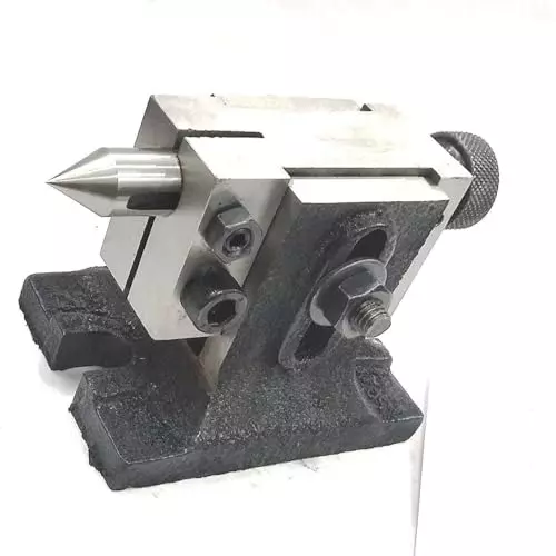 Assorts Precision Rotary Table 100 mm (4 Inch) with Tailstock, M6 Clamp Kit & Round Vice/Vise (with 70 mm 4 Jaw Independent Dog Chuck)