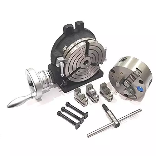 Assorts HV6 125 mm 3 Jaws Self Centering Chuck Rotary Table 150 mm (6 Inch)