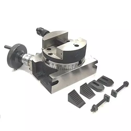Assorts Quality Precision Rotary Table 100 mm (4 Inch) with M6 Clamp Kit & Round Vice/Vise