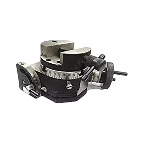 Assorts Quality Precision Tilting Milling Indexing Rotary Table 100 mm (4 Inch) with Round Vice (with 100 mm Round Vice)