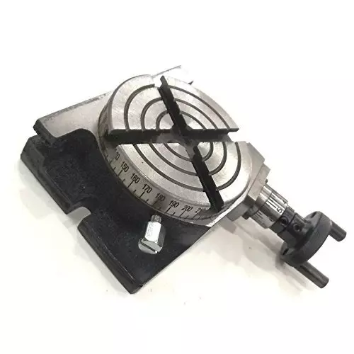 Assorts Rotary Table 80 mm (3 Inch) with ER20 Collet Adaptor, M6 Clamp Kit, Round Vice, A Suitable Tailstock & Small Chuck (With 65 mm 3 Jaw)
