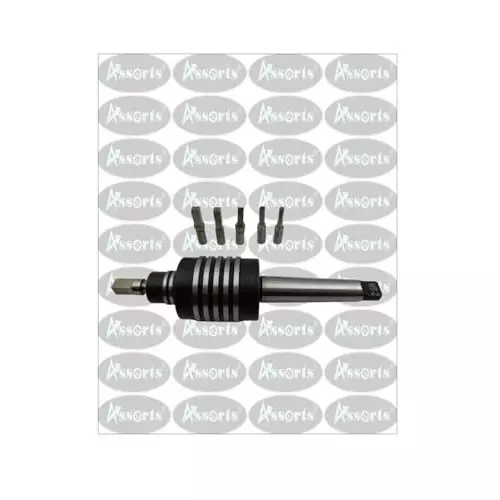 Assorts Rotary Broach Set ER16 Adapter Teng Style 2MT with 7 Hex Punch for Lathe Metalworking