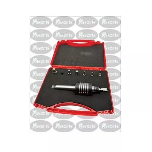 Assorts Rotary Broach Set ER16 Adapter Teng Style 2MT with 7 Hex Punch for Lathe Metalworking